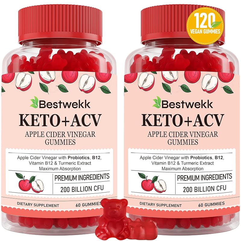 Bestwekk Suplemento para Controle de Peso com Vinagre de Maçã, 2.000 mg, 120 gomas