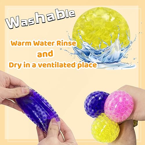 Miniatura 6 de ZTATU Bolas de estrés a granel, bolas de estrés para adultos (paquete de 3) bola antiestrés blanda para apretar, recuerdos de fiesta para aliviar el
