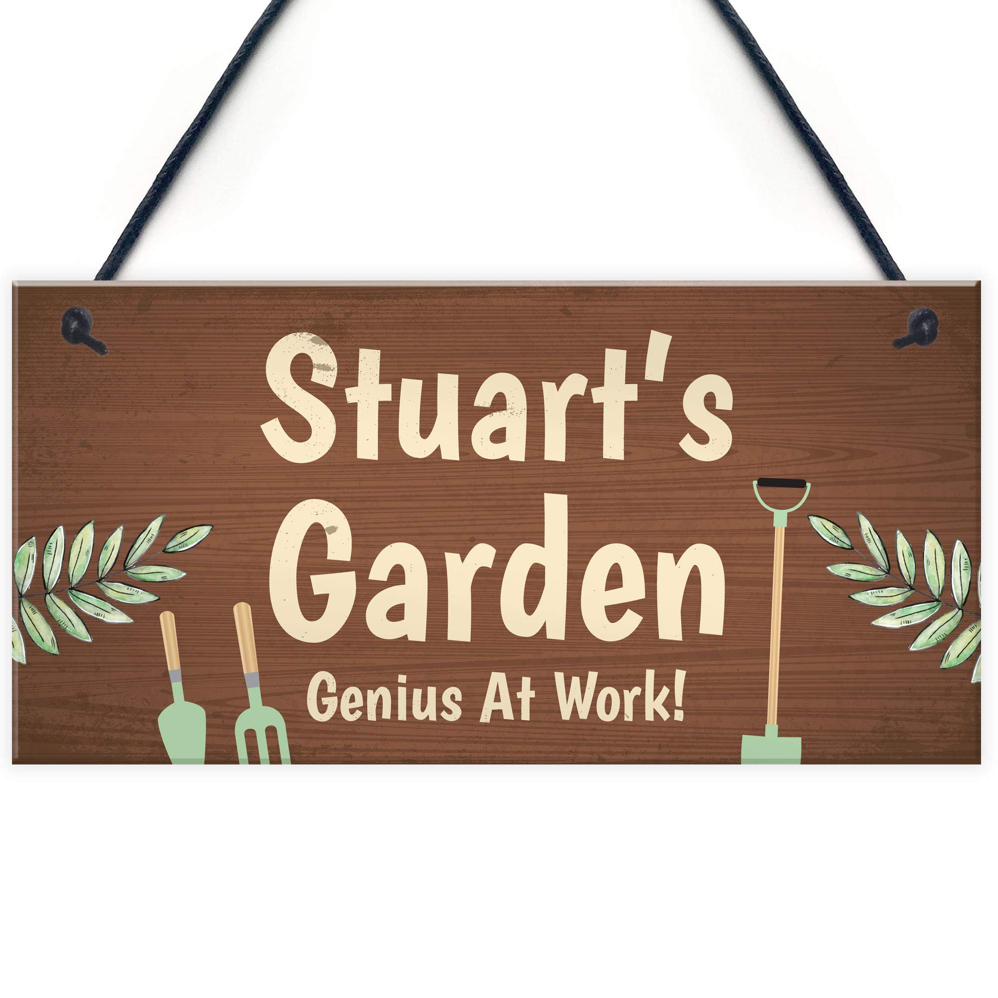 Red Ocean PERSONALISED Garden Sign Hanging Plaque Dad Gifts Grandad Gifts For Men Shed Sign WEATHERPROOF Keepsake