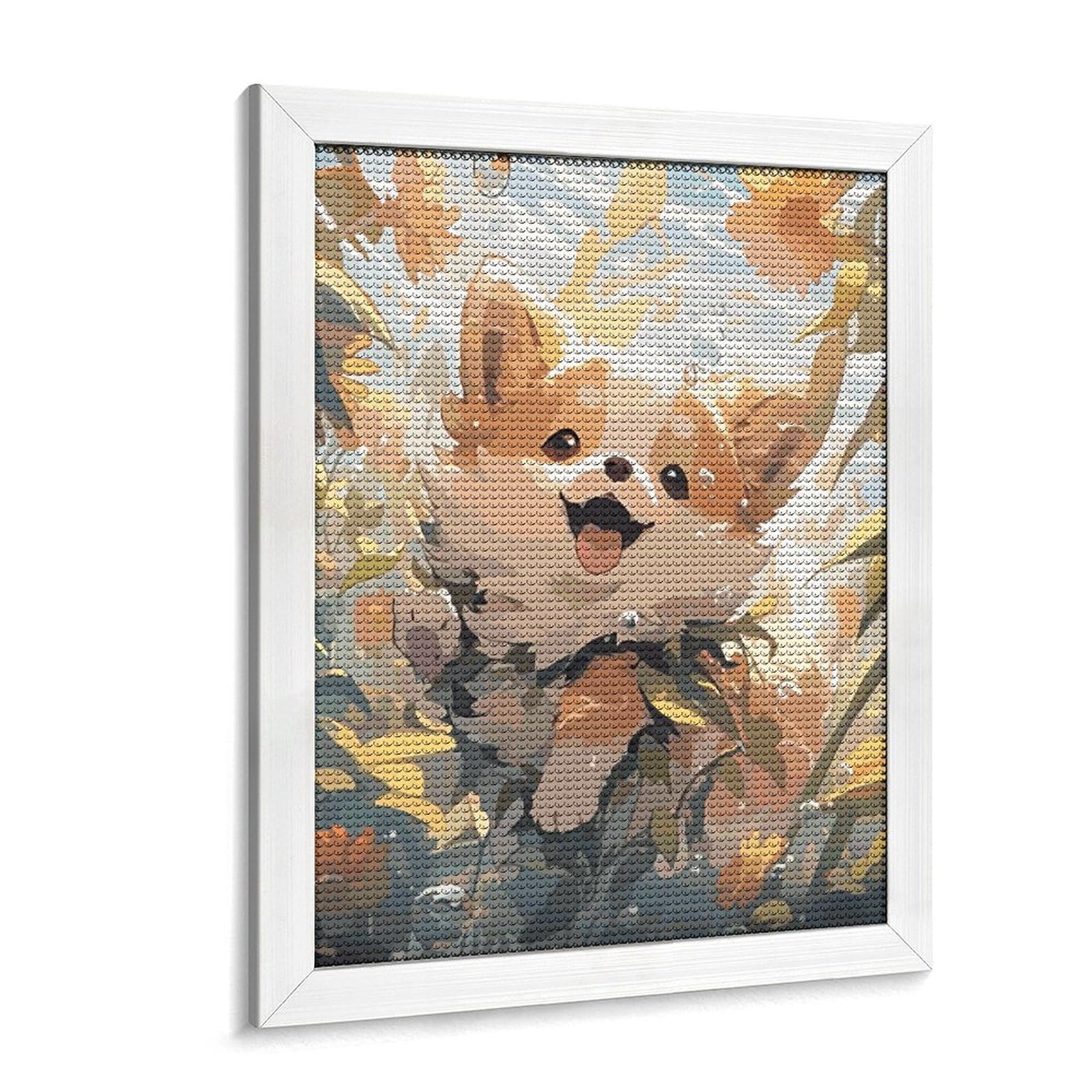 Amazon.co.jp: ダイヤモンドアート 笑顔な犬 柴犬 ドッグ 漫画風 5D