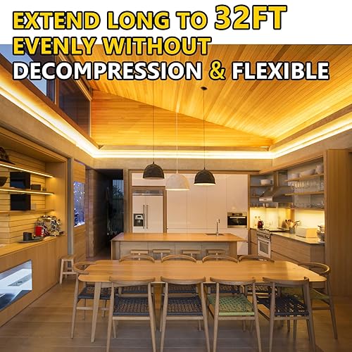 Miniatura 4 de EMITEVER Tira de luces LED de color blanco cálido, 2700 K 24 V, cinta de luz LED, certificación UL, Ra 95+, IP30, 25 pies, 2.9 Wft, 240 lúmenespie,