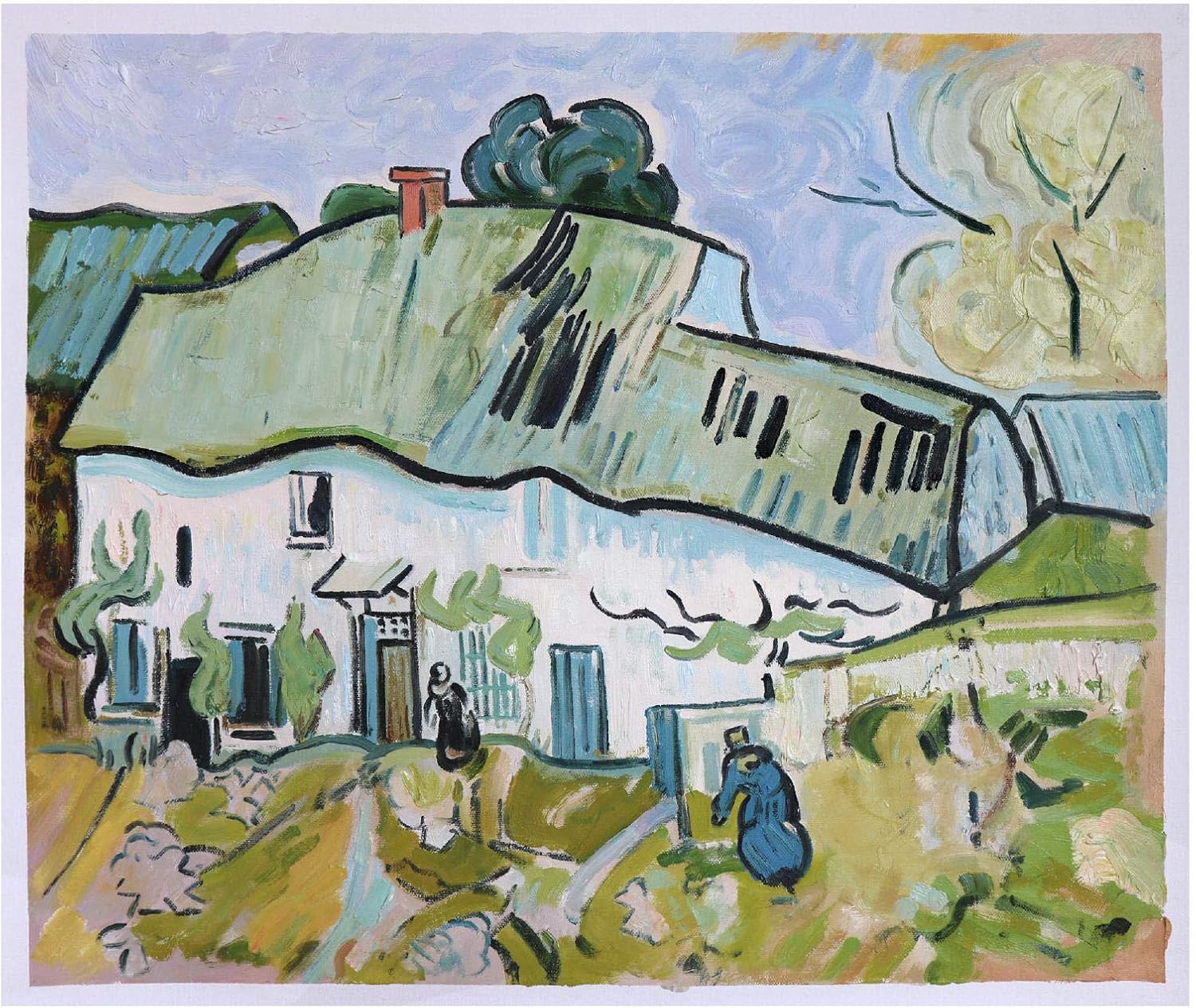 福田半香 山水の図 肉筆 落款 掛け軸 骨董 中国絵画・渡辺崋山師事