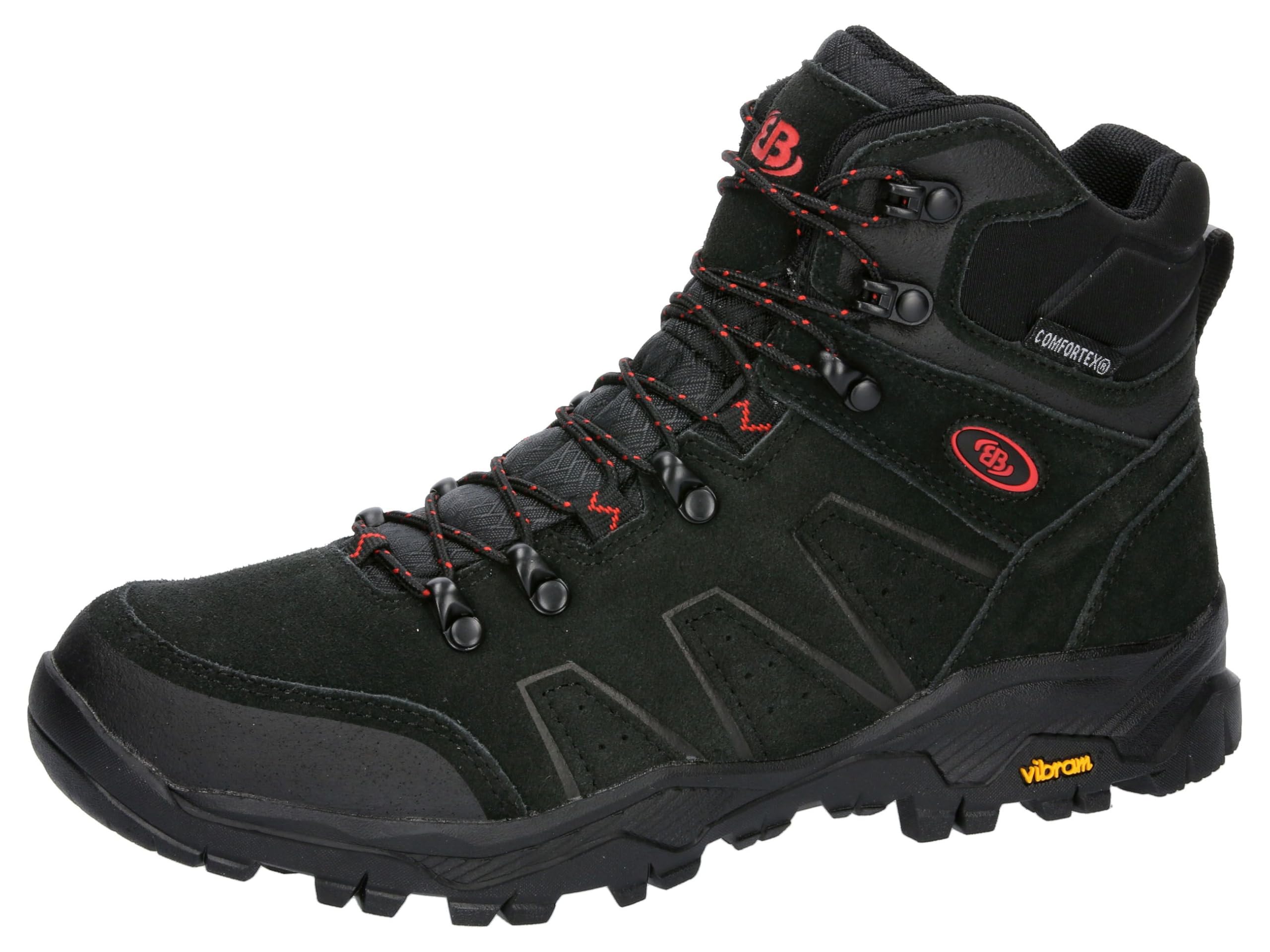 Botas De Trekking Brütting Mount Princeton Para Hombre - Negro Y Rojo, Talla 40 EU