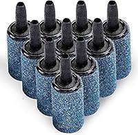 SunGrow 10-Pack 1-Inch Aquarium Air Stones - Fine Bubble Diffusers for Fish Tanks, Ponds, Hydroponics & Aquaponics