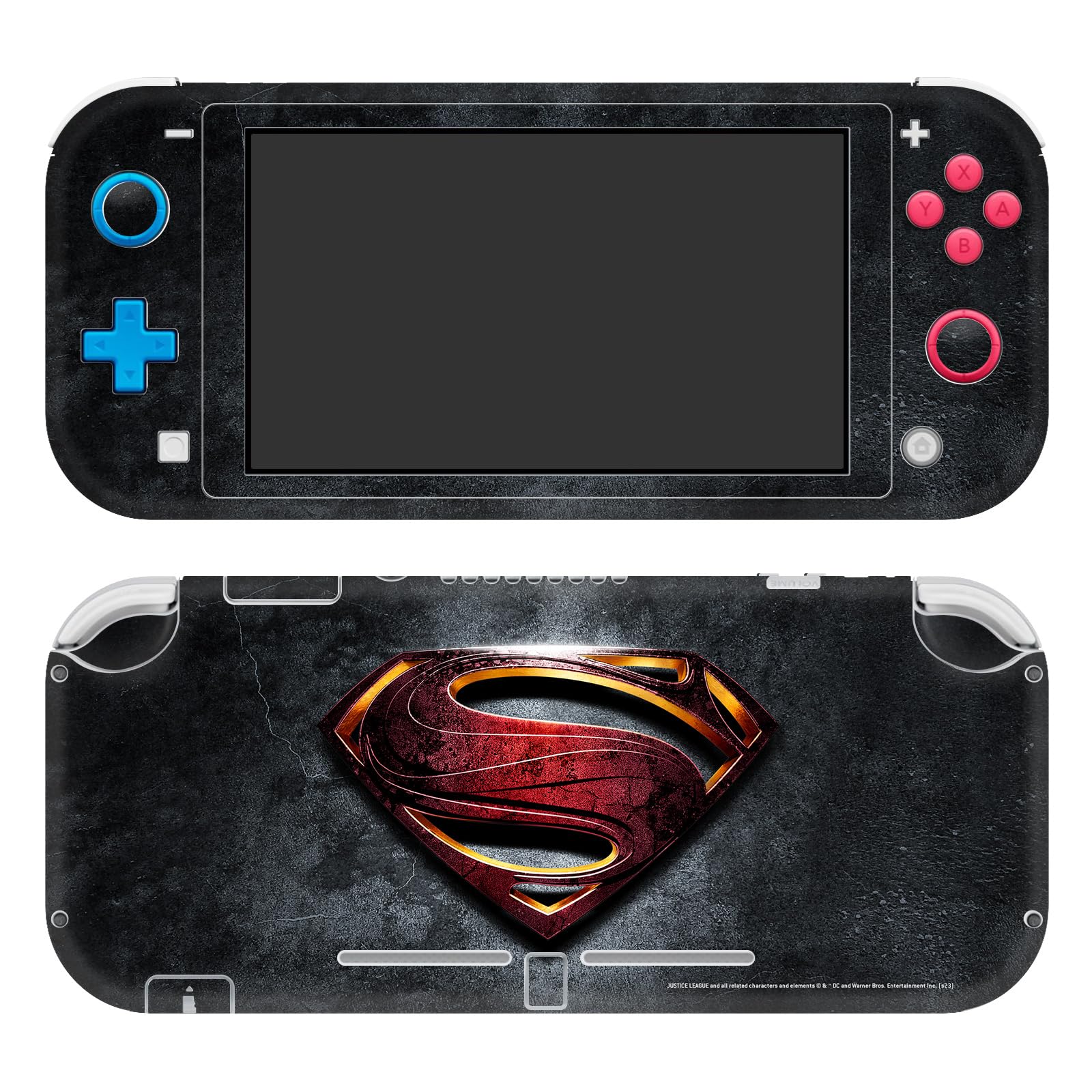Head Case Designs sous Licence Officielle Justice League Movie Superman Logo Et Art De Personnage Vinyle Autocollant De Jeu Peau Autocollant Couverture Compatible avec Nintendo Switch Lite