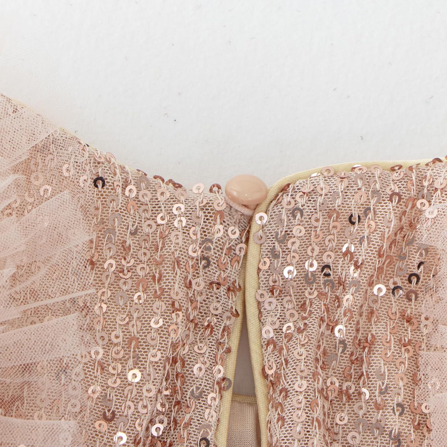 Tutu.kk Girls Sequin Dress Sparkly Sleeveless A-Line Formal Wedding Party Dresses with Layered Tulle - Image 6