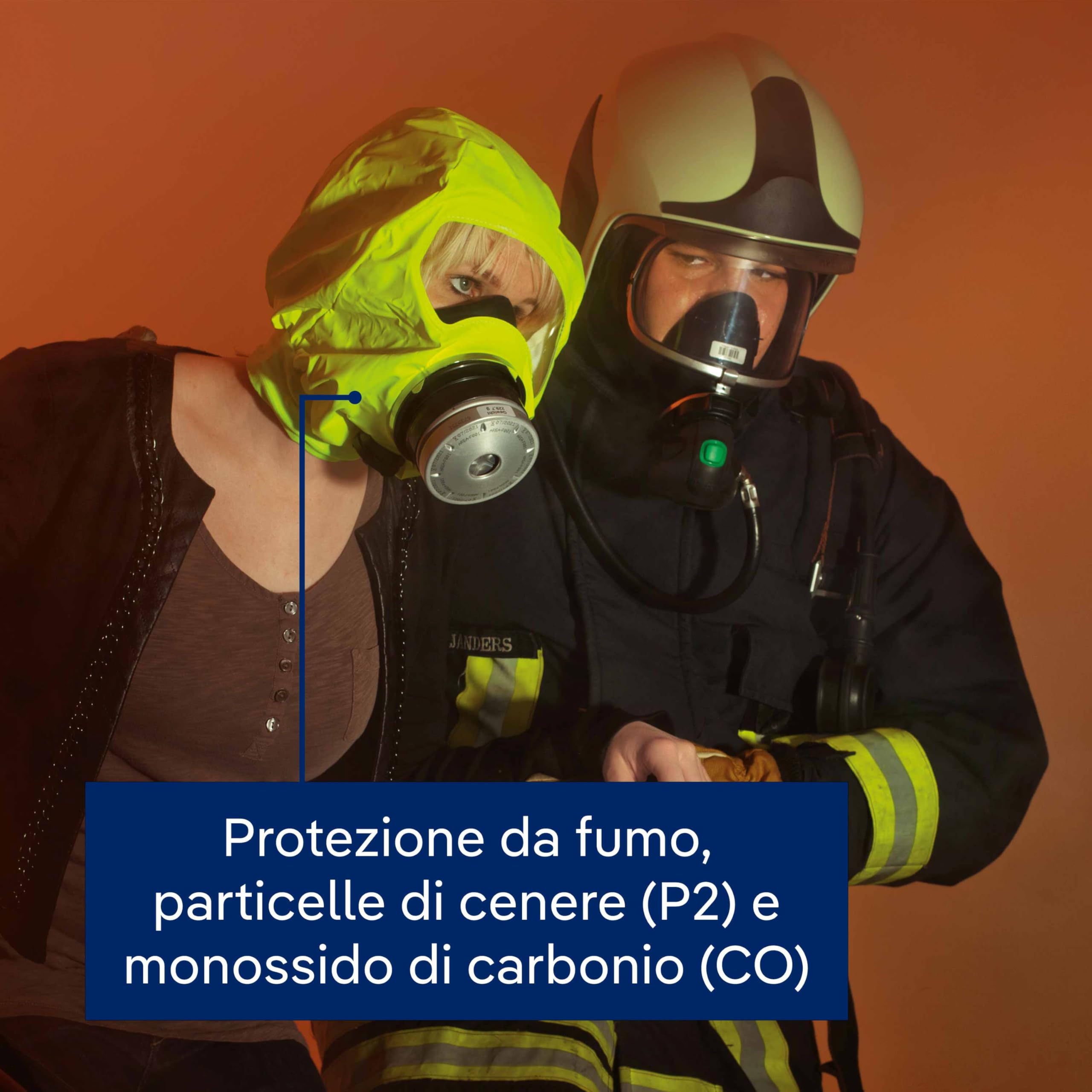 Dräger Parat 5530 cappuccio di emergenza in un robusto Hard Case | Efficace cappuccio di salvataggio per la protezione contro i gas tossici, il monossido di carbonio (CO)