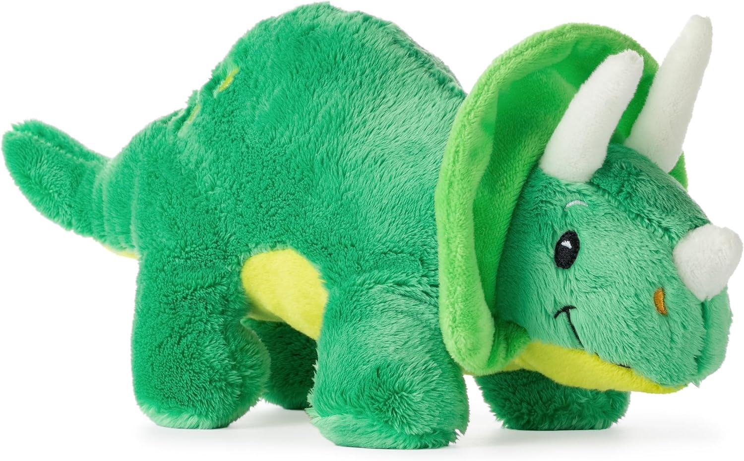 The Petting Zoo Baby Triceratops Stuffed Animal Plushie, Dinosaur Animals, ZOOLOGEE Green Dinosaur Plush Toy 11 inches
