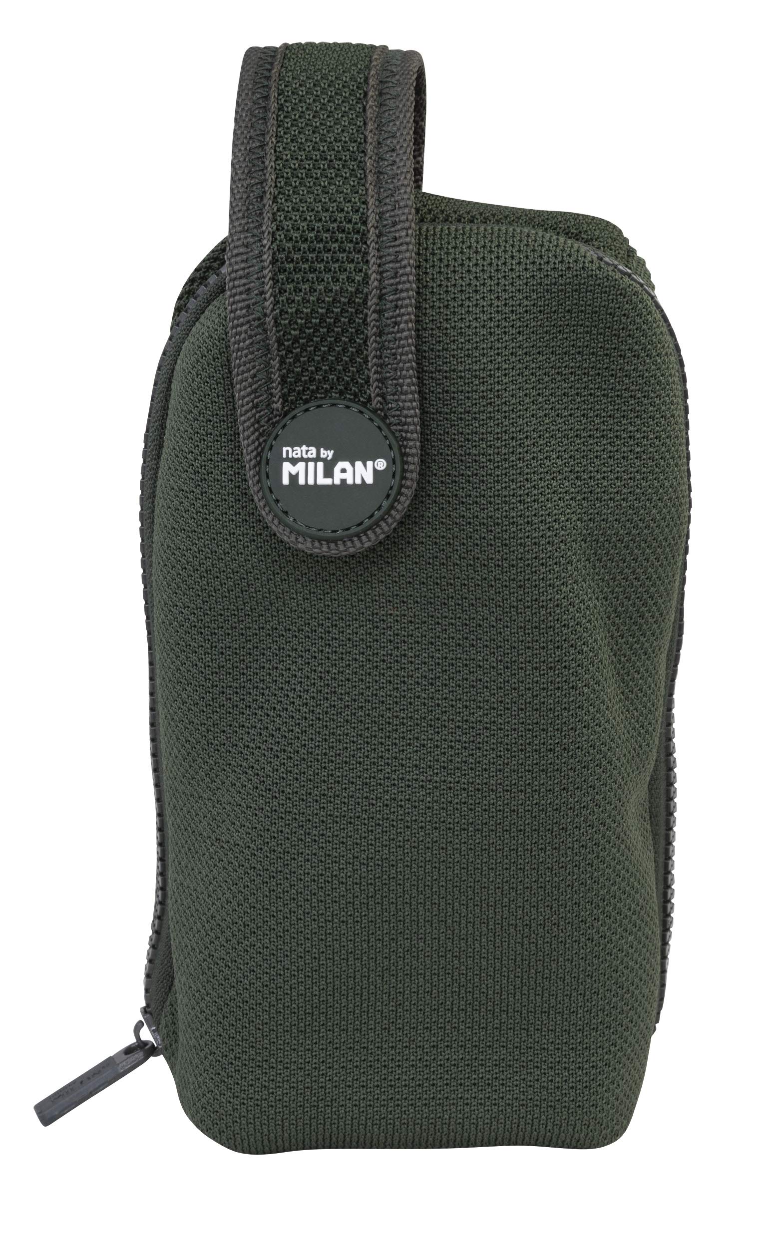 MILAN Kit 1 Estuche con Contenido Knit Khaki Green Estuches, 19 cm, Verde
