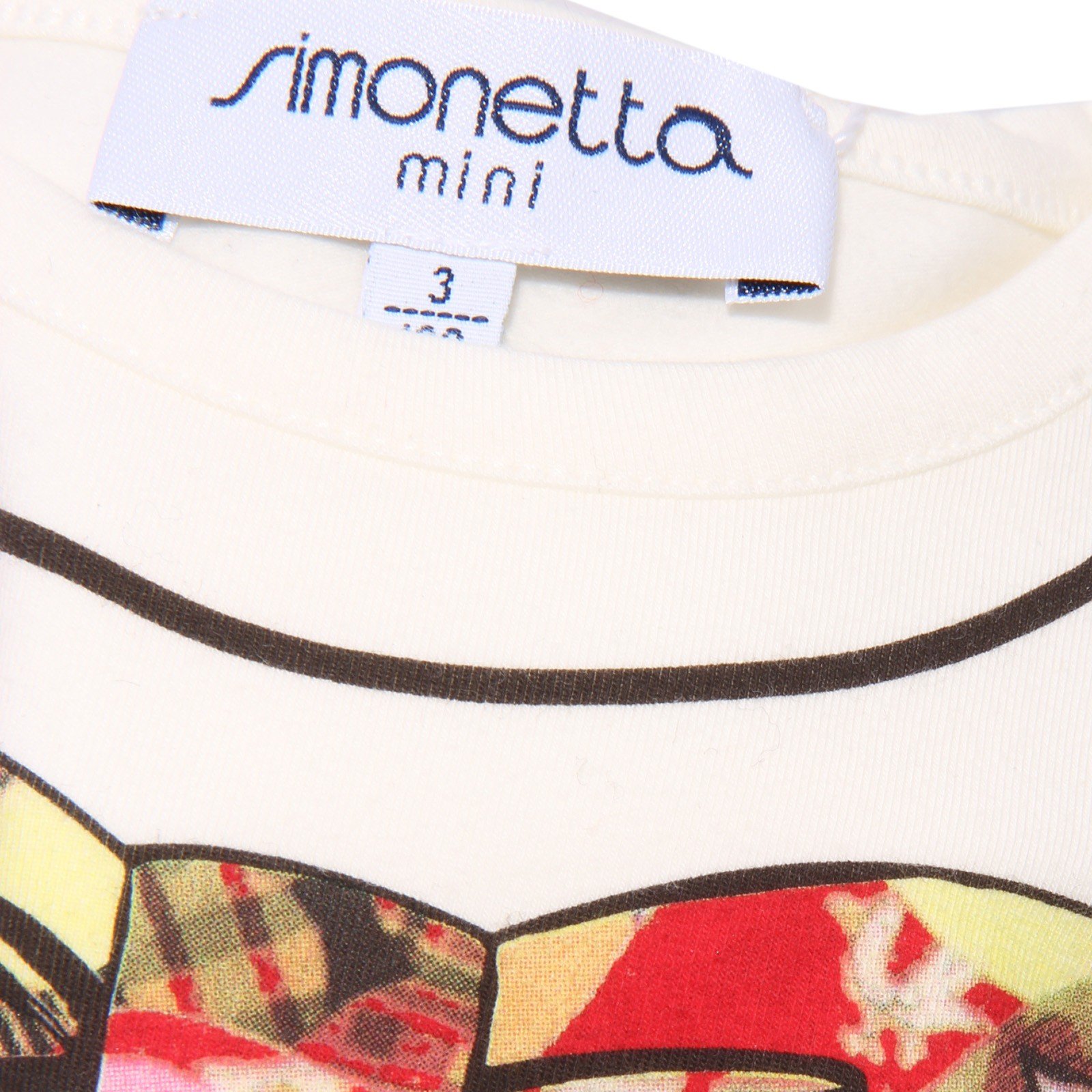 Simonetta 8053V koszulka dziecięca MINI cotton ivory t-shirt dla dzieci