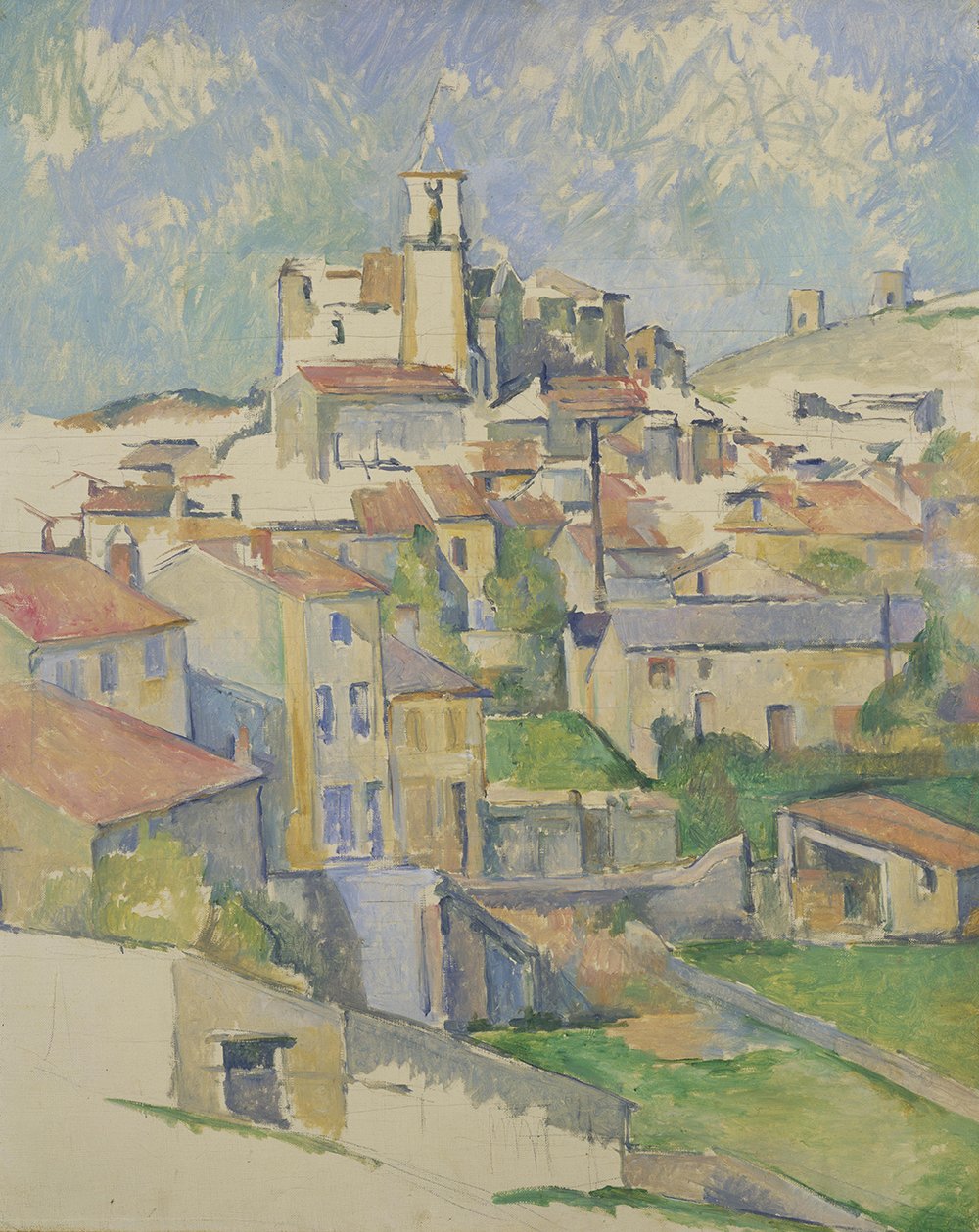 Tirage Faint Houses Paul Cézanne grand format papier d'art mat prestige