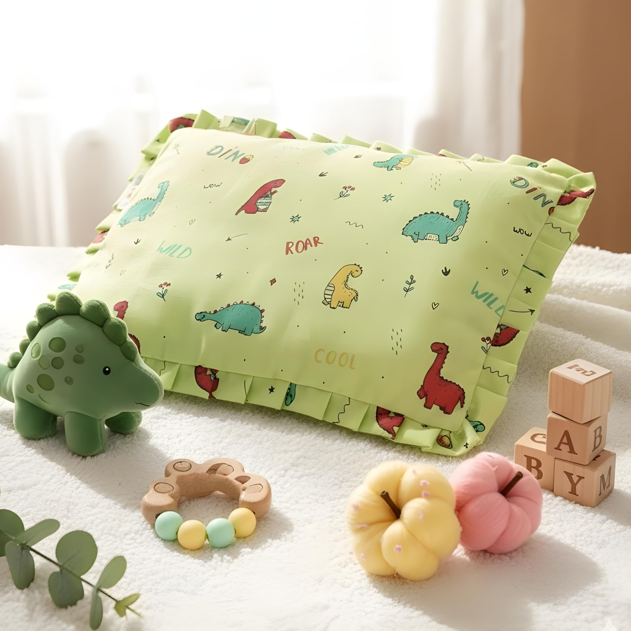 SAMSPIRE Refillable 100% Cotton Mustard Seed Pillow for 0 to 1.5 Year Baby with 800 gram of Mustard Seeds, for Both Baby Girl and Baby boy (Pista Mustrad Pillow)