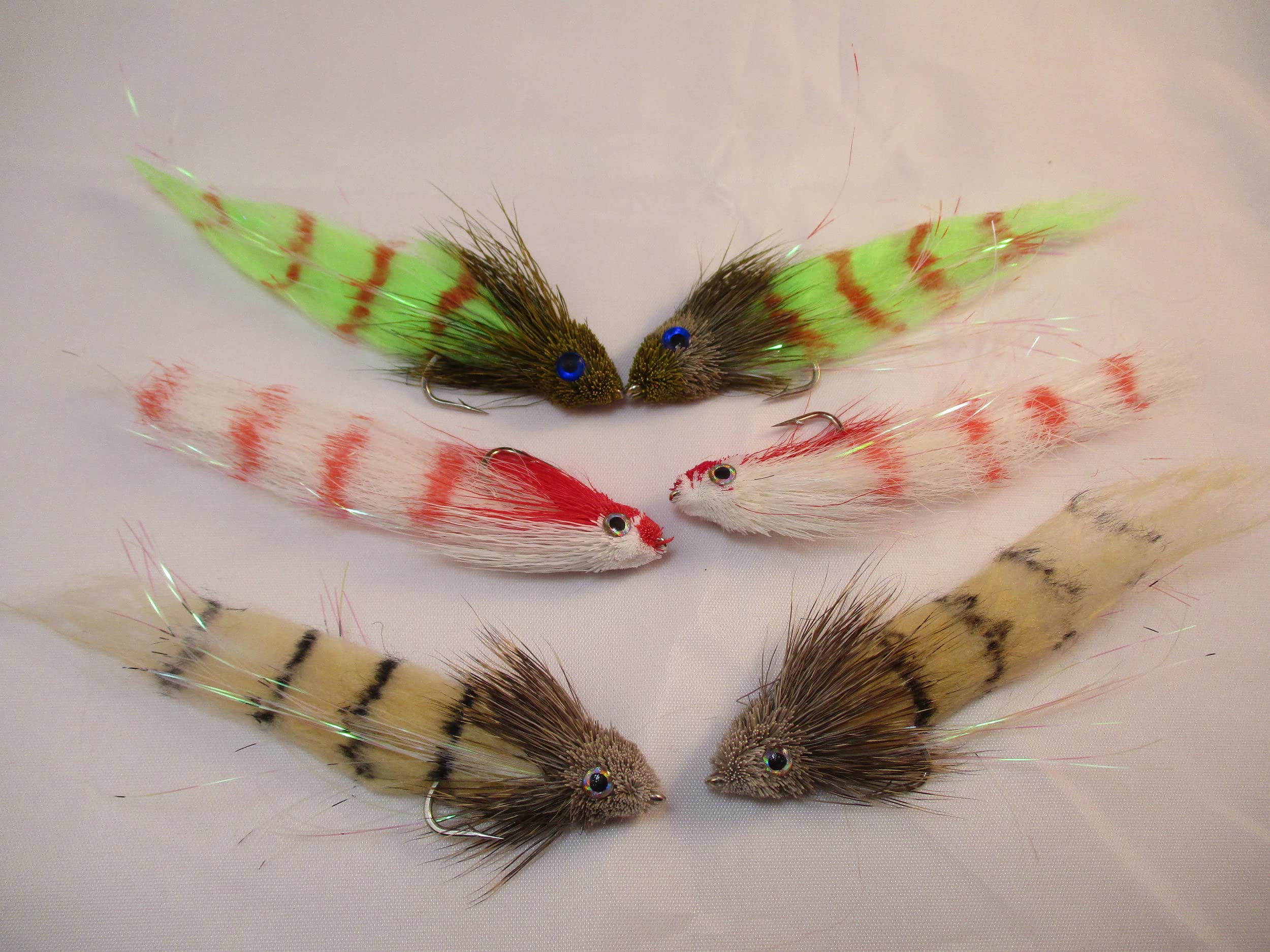 Unknown Redfish/Tarpon Slider 6 Fly Selection 2 of Each Color
