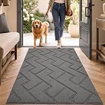 hicorfe Luxury Bath Mat 20"x31.5" Extra Soft and Absorbent Bathroom Mat Non-Slip Plush Shaggy Machine Washable Bathroom Carpet for Bathroom Floor,Shower,Sink-Taupe