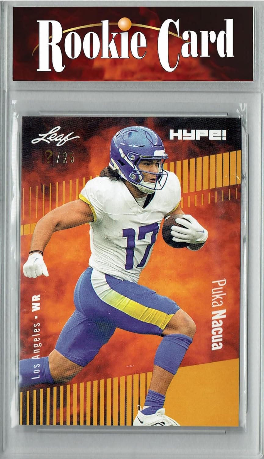 Certified Mint+ Puka Nacua 2023 Leaf HYPE #132A Gold SP, Just 25 Made Rookie Card Los Angeles Rams