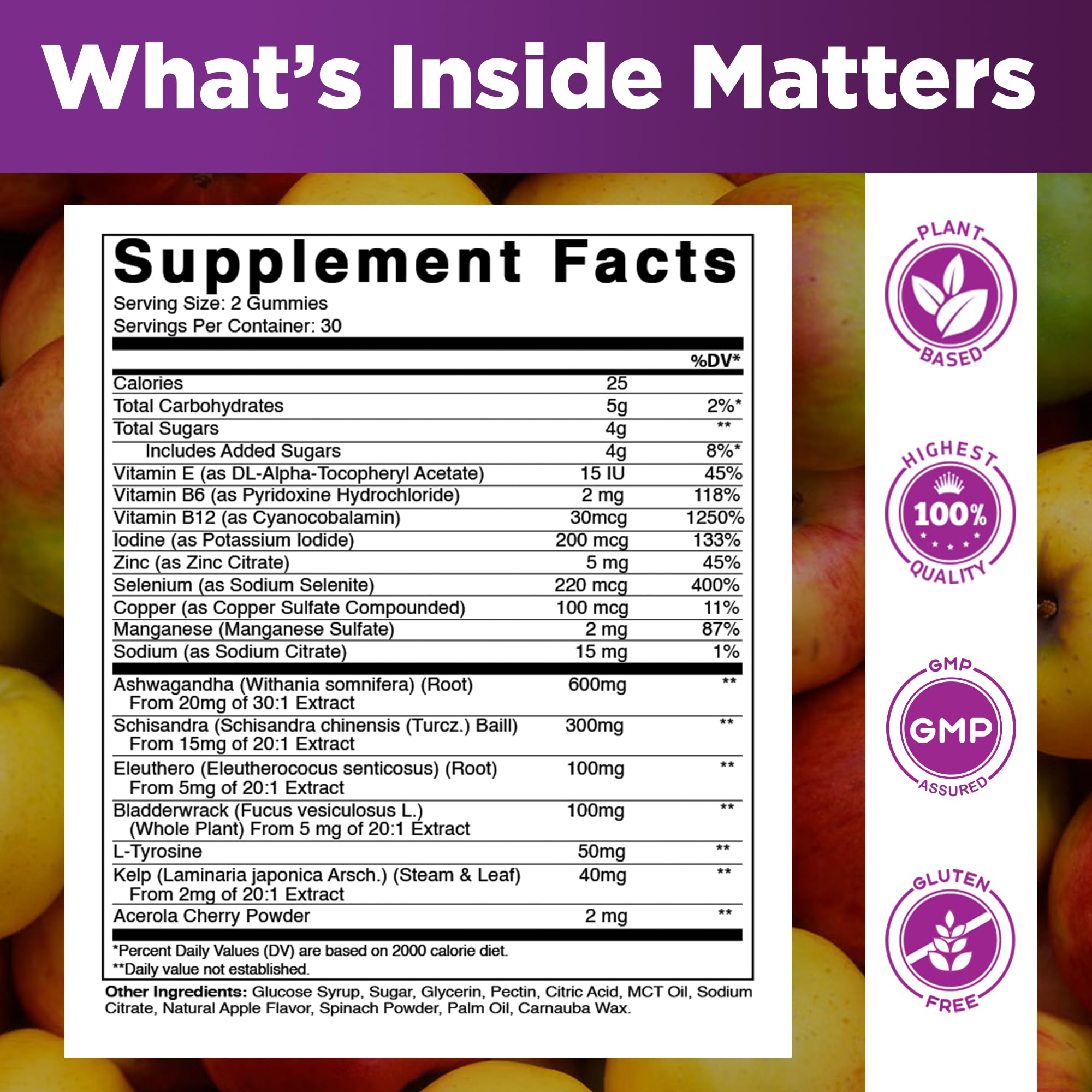 Vitamatic Thyroid Gummies with Iodine & Kelp, 60 Gummies — Amazon image 2