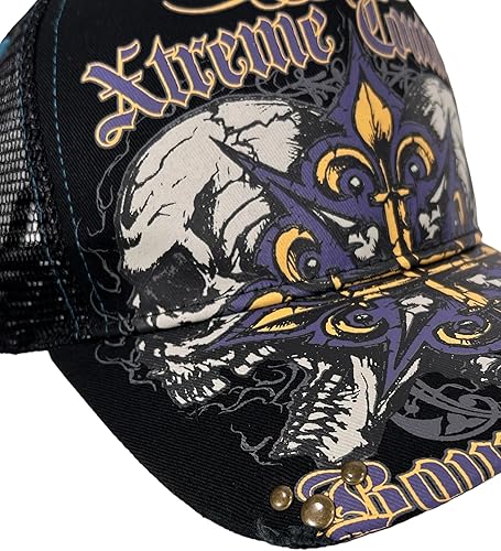 Miniatura 4 de Xtreme Couture by Affliction - Gorra de camionero para hombre, estilo BC, talla única, color negro