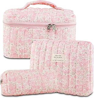GISMTR 3 piezas de bolsa de maquillaje de alg...