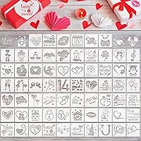 Vista 14 de Marspark 66 plantillas pequeñas de primavera y Pascua para manualidades, plantillas reutilizables de 3 pulgadas para pintar sobre madera, plantillas