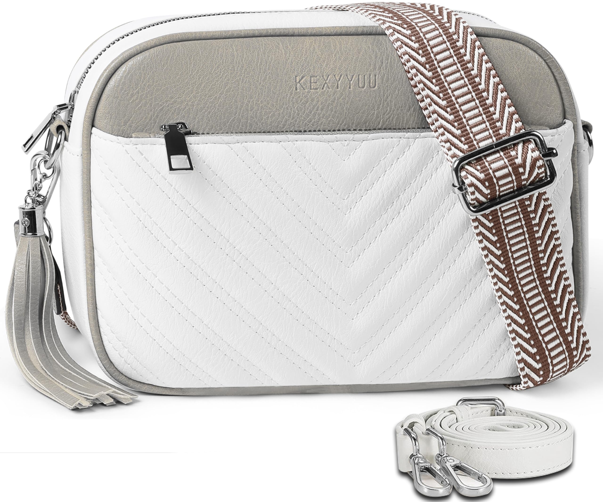 Bolsos cruzados para mujer, de piel suave, bolsos pequeños de hombro con dos correas ajustables