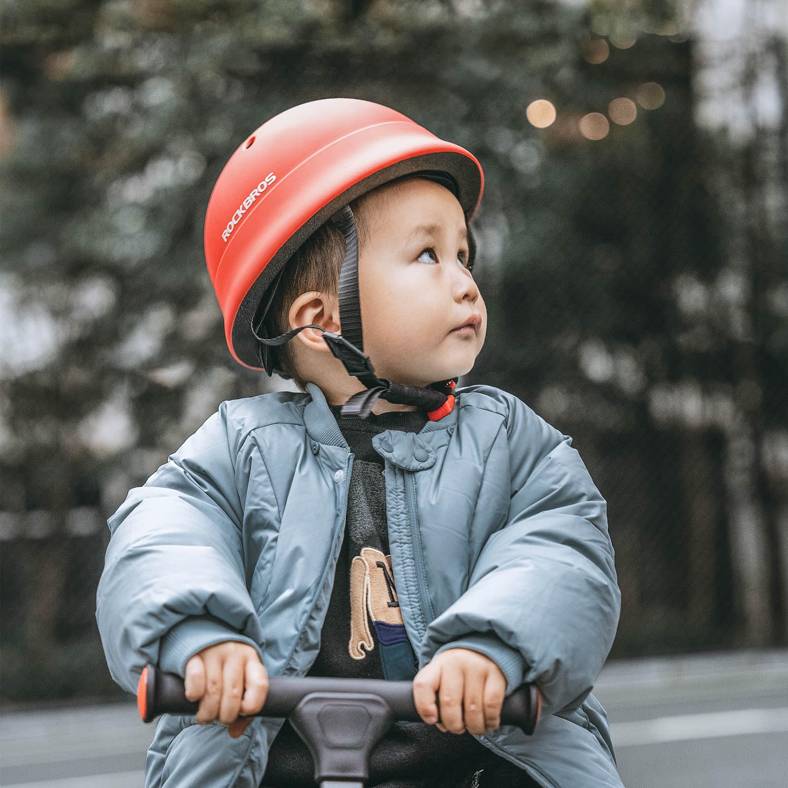 ROCKBROS Casco Bici per Bambini, Caschetti per Bicicletta BMX Skateboard, per Bimbi 2-5 Anni, Circonferenza della Testa Regolabile 48-52 cm
