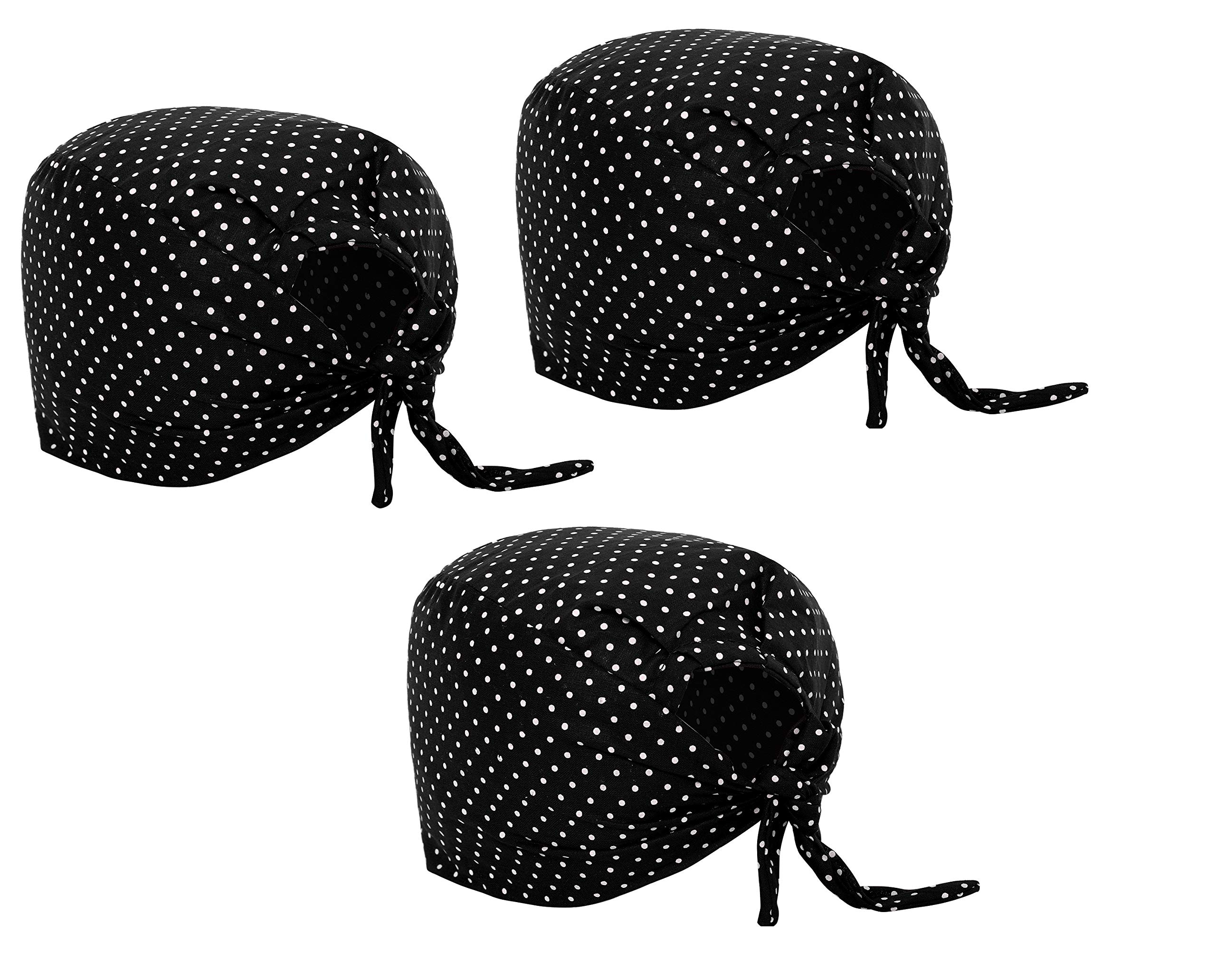 Zacharias Polka Dot Printed Anti Pollution Head Scarf/Bandana for Cycling/Biking Under Helmet (Pack of 3) (PPP-01_Black_Free Size)-picture-11
