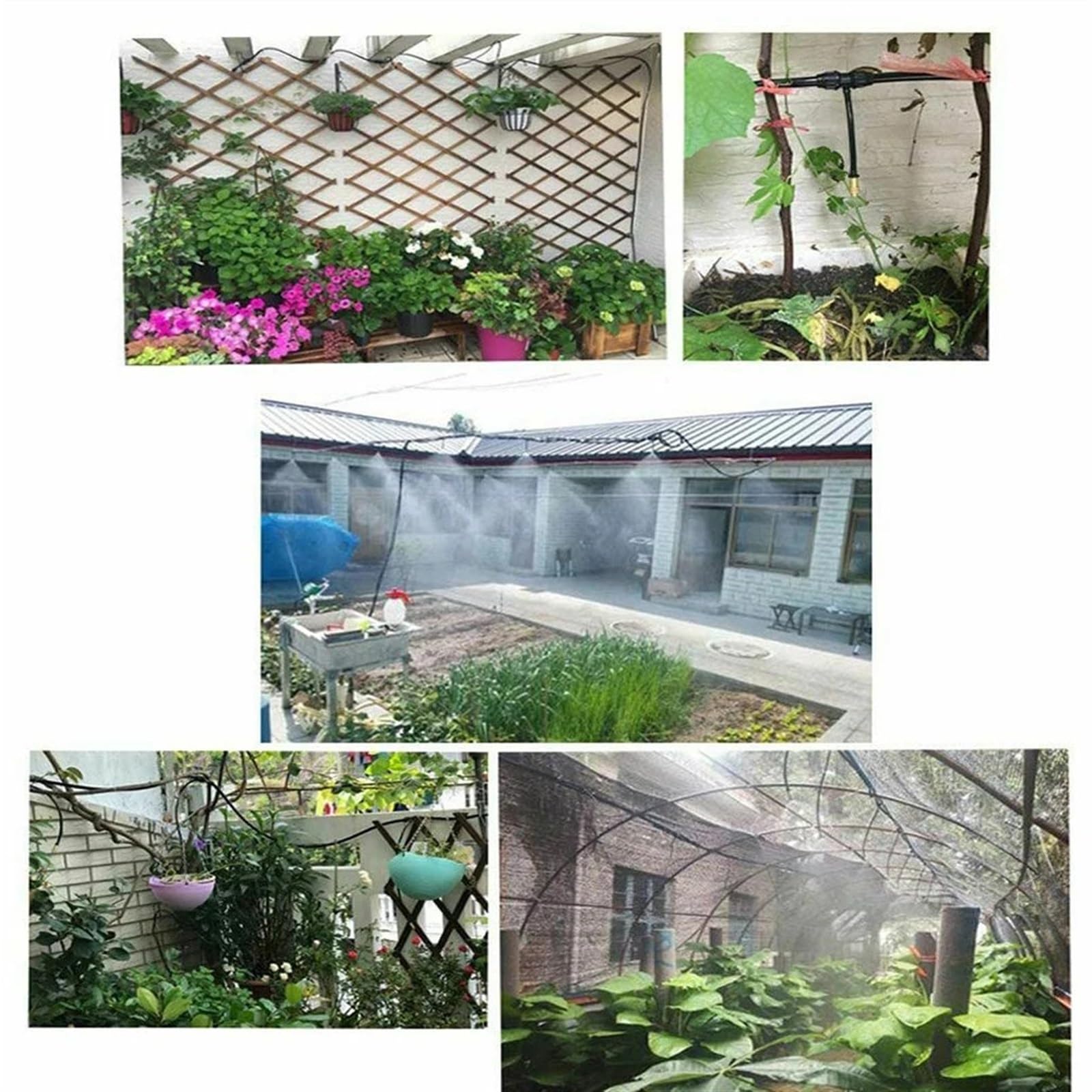 Boquillas De LatóN Para NebulizacióN Boquilla de nebulización ajustable for jardinería, rociador agua latón, enfriamiento for tubo polietileno o palanquilla 47 mm(30PCS)