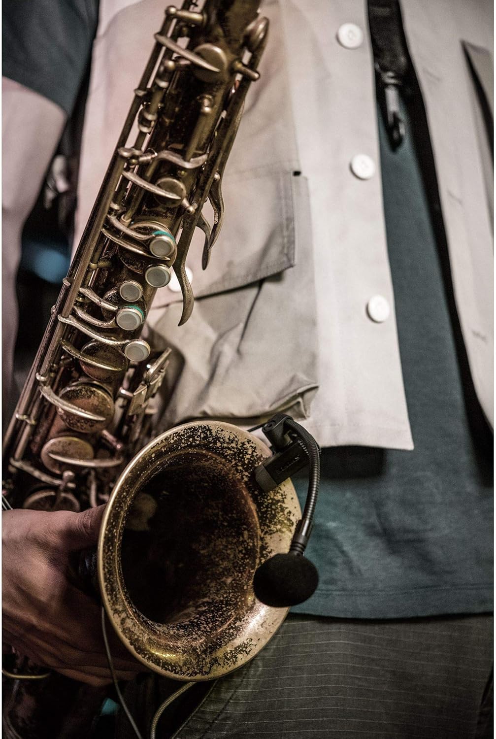 Shure PGA98H-TQG Cardioid Condenser Gooseneck Instrument Microphone with TA4F Connector for use with Wireless Systems : Musical Instruments