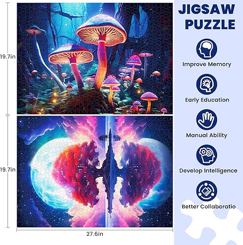 Miniatura 3 de Paquete de 2 rompecabezas de 1000 piezas, rompecabezas de 1000 piezas para adultos, rompecabezas de 1000 piezas para adultos, rompecabezas de