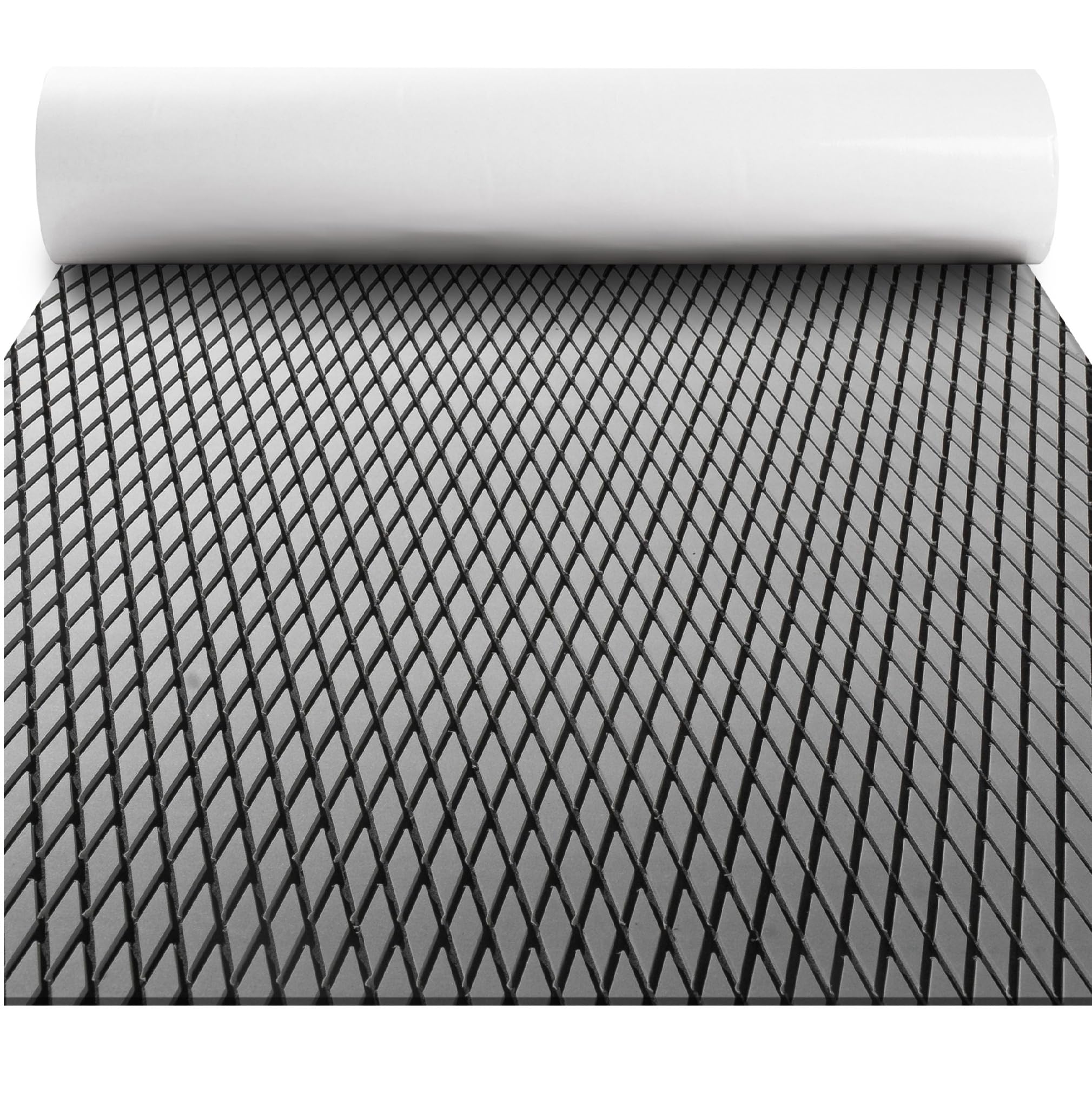 FOCEAN Boat Flooring - EVA Foam Boat Decking - Marine Flooring Marine Mats for Boats RV Yacht Kayak, 47.2''x 15.7'', Grey & Black Lines