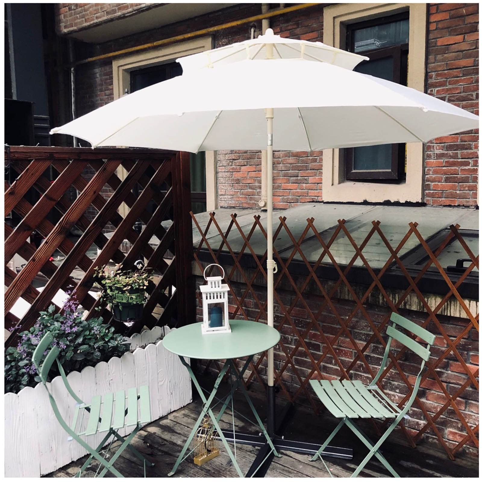 Parasol tarasowy 250 cm duży parasol ogrodowy targ zewnętrzny parasol stołowy wiatroszczelny filtr przeciwsłoneczny z żelaznym drążkiem na basen, trawnik i taras