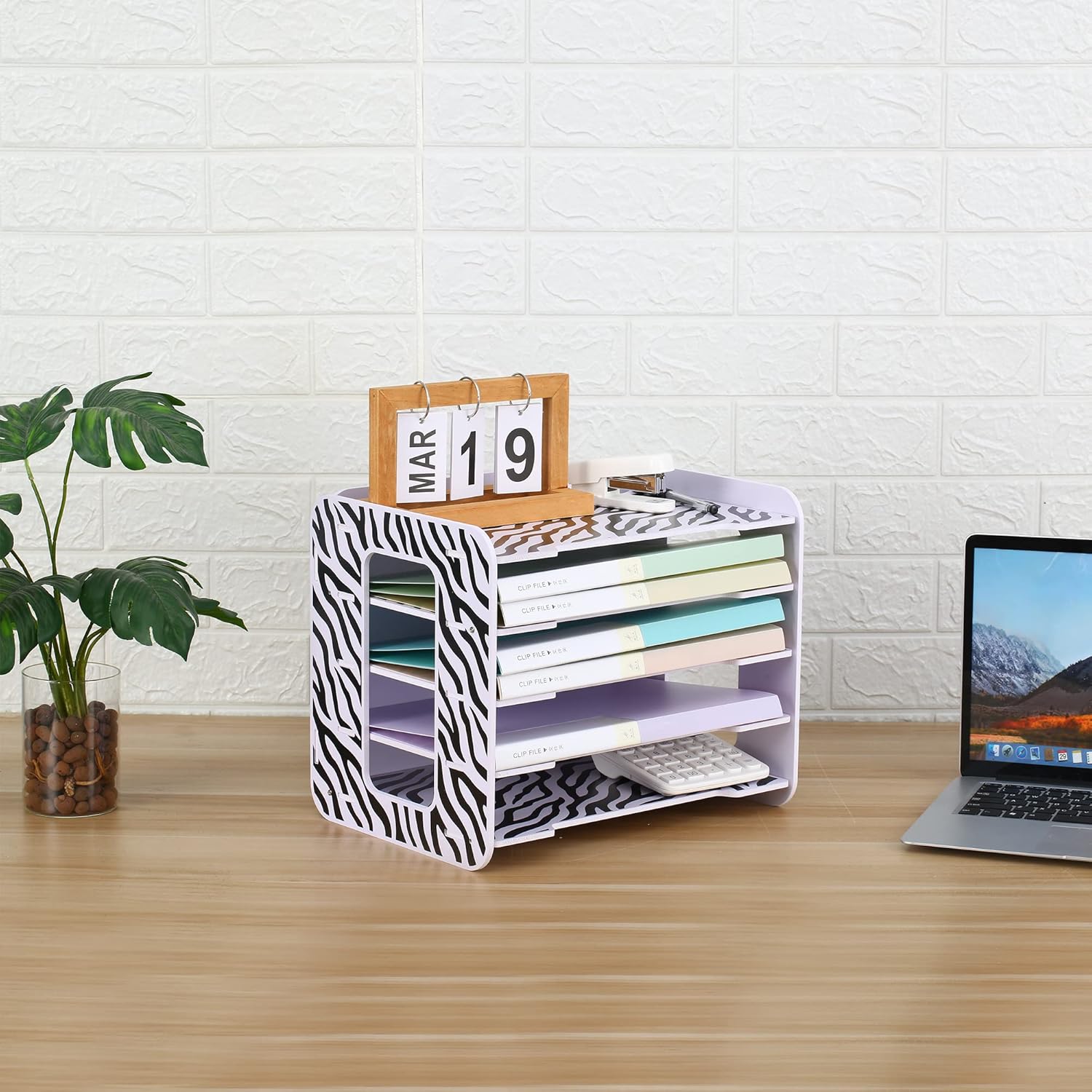 Lady’s Vertical File Organizer 5 Tiers Office Desk Supplies Paper