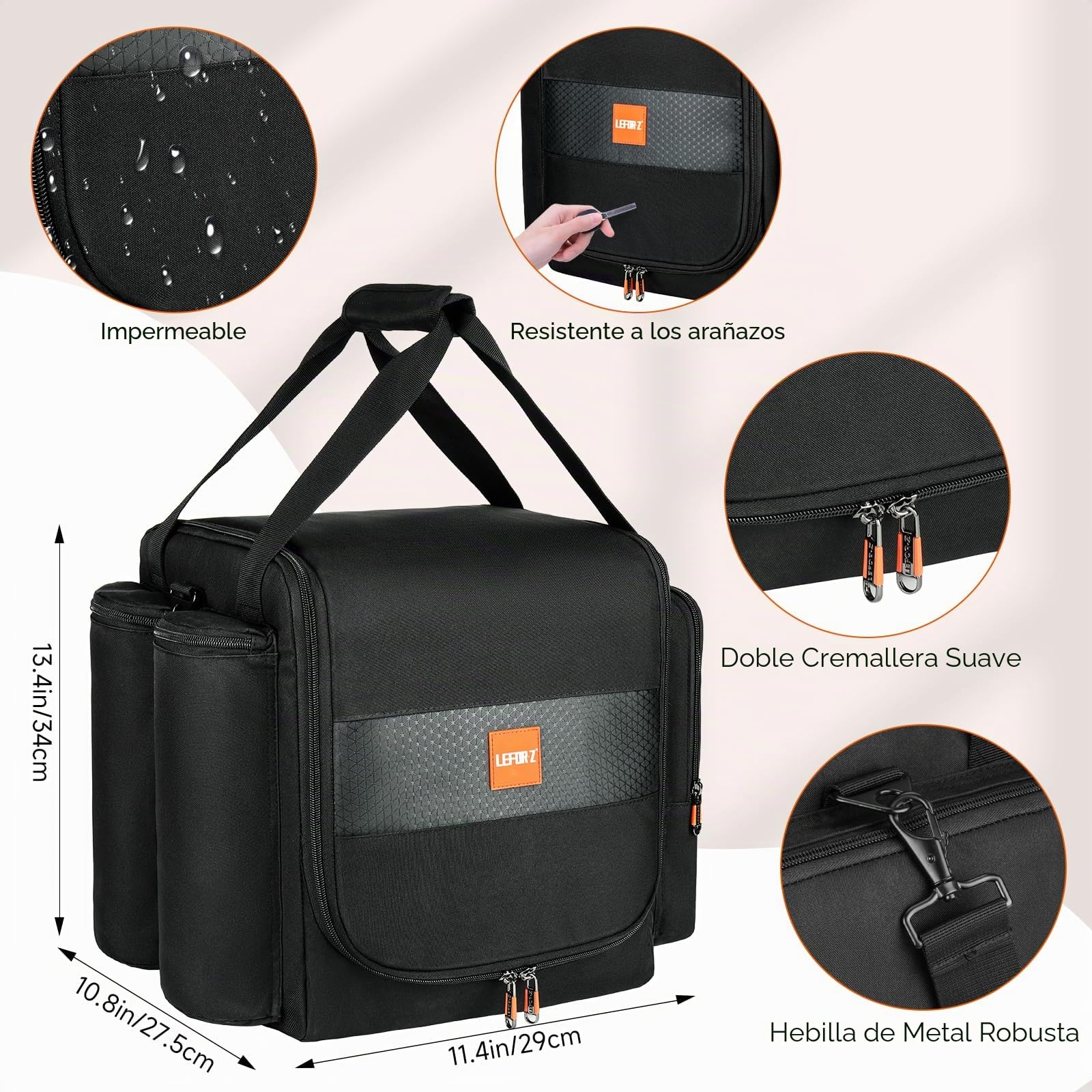 Bolsas para JBL Partybox Encore Essential, bolsa de transporte para altavoces que se ajusta a Encore con correa para el hombro y bolsillo adicional para micrófono, cargador, cable, accesorios (negro)