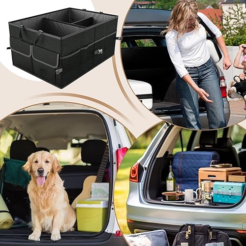 Miniatura 9 de Caja de almacenamiento plegable para automóvil, organizador de SUV para maletero Accesorios portátiles para automóvil, contenedor