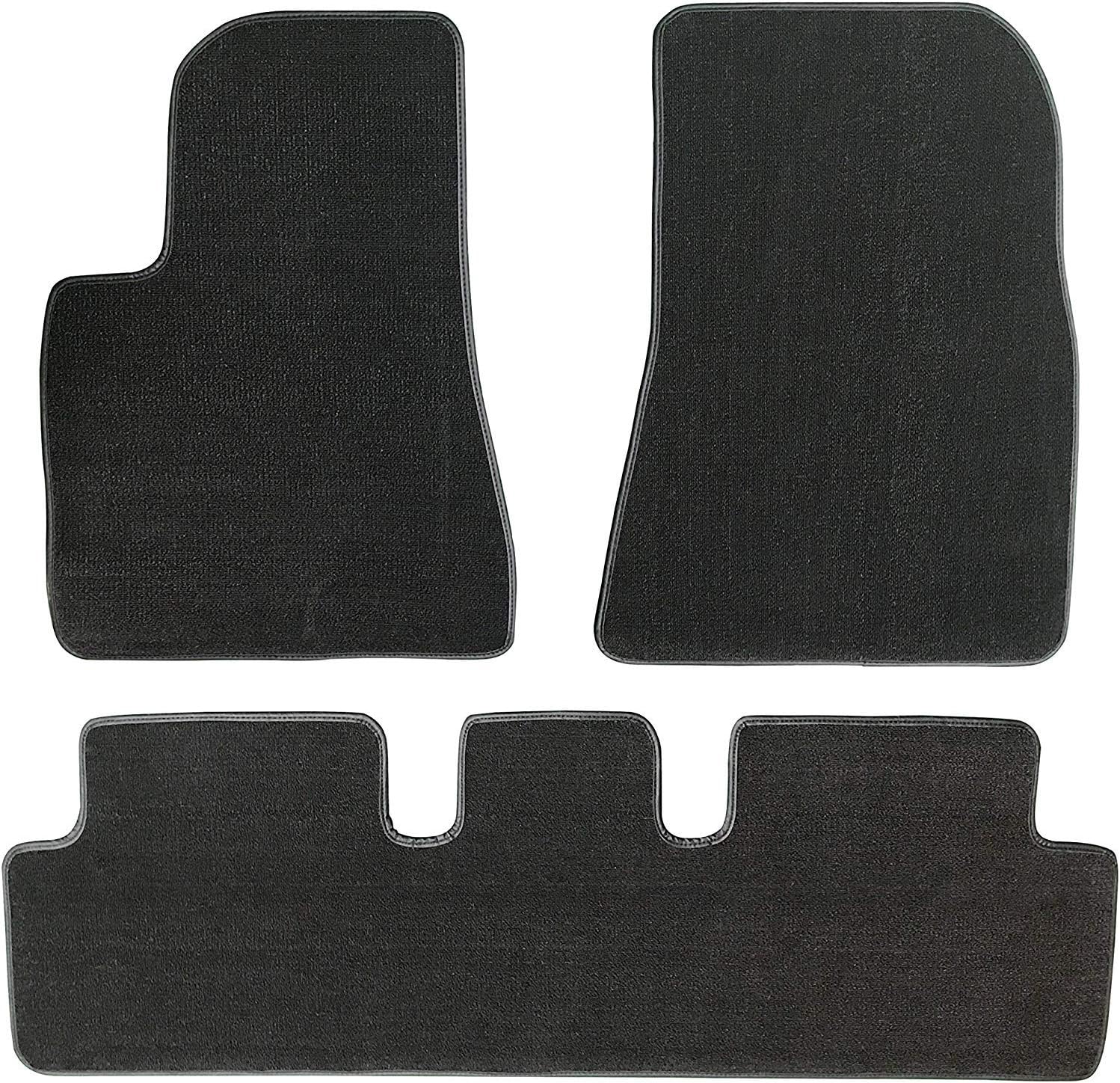 LMZX Model 3 Floor Mats Liners Carpet Black PVC Environmental Materials for Tesla Model 3 Accessories(3 pieces/Set)
