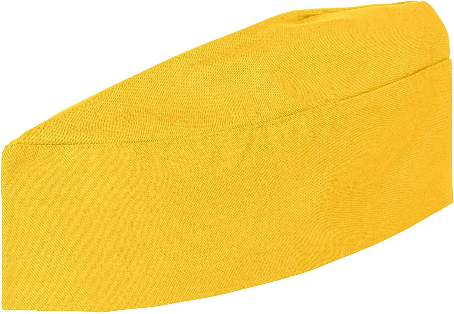 DESERMO - Juego de 10 Gorros de Cocina Tipo Barco Ajustables con Cierre de Gancho y Bucle, 220 g/m², Color Amarillo