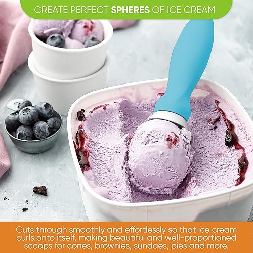 Miniatura 4 de Spring Chef - Cuchara para helado con mango suave, profesional, fuerte y resistente, utensilio de cocina de primera calidad para masa de galletas,