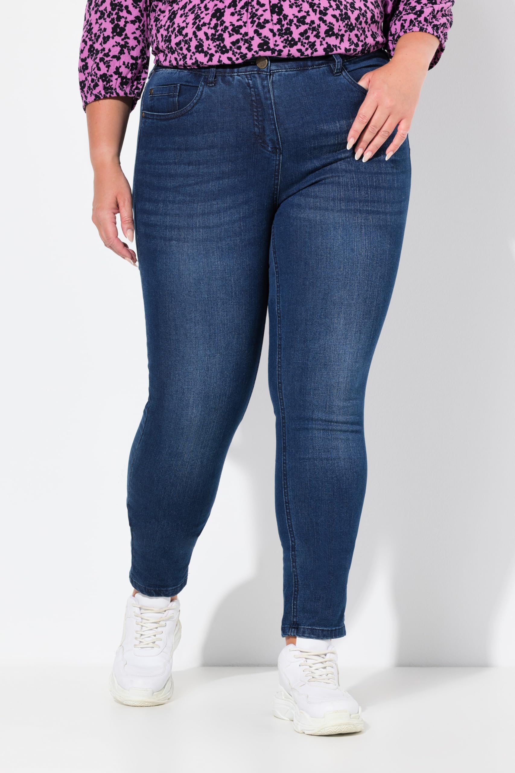 Ulla Popken SkinnyJeans Sarah, Schmale 5-Pocket-Form, High Waist - Pantalones Mujer