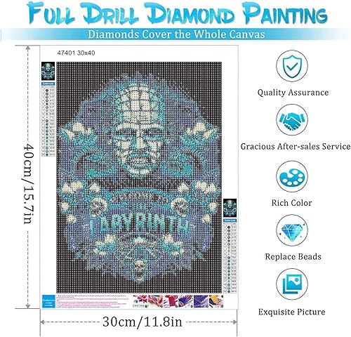 Miniatura 5 de AOKLLA Kits de pintura de diamantes para adultos, paquete de 6 kits de arte de diamantes de Halloween para niños, manualidades redondas 5D, puntos