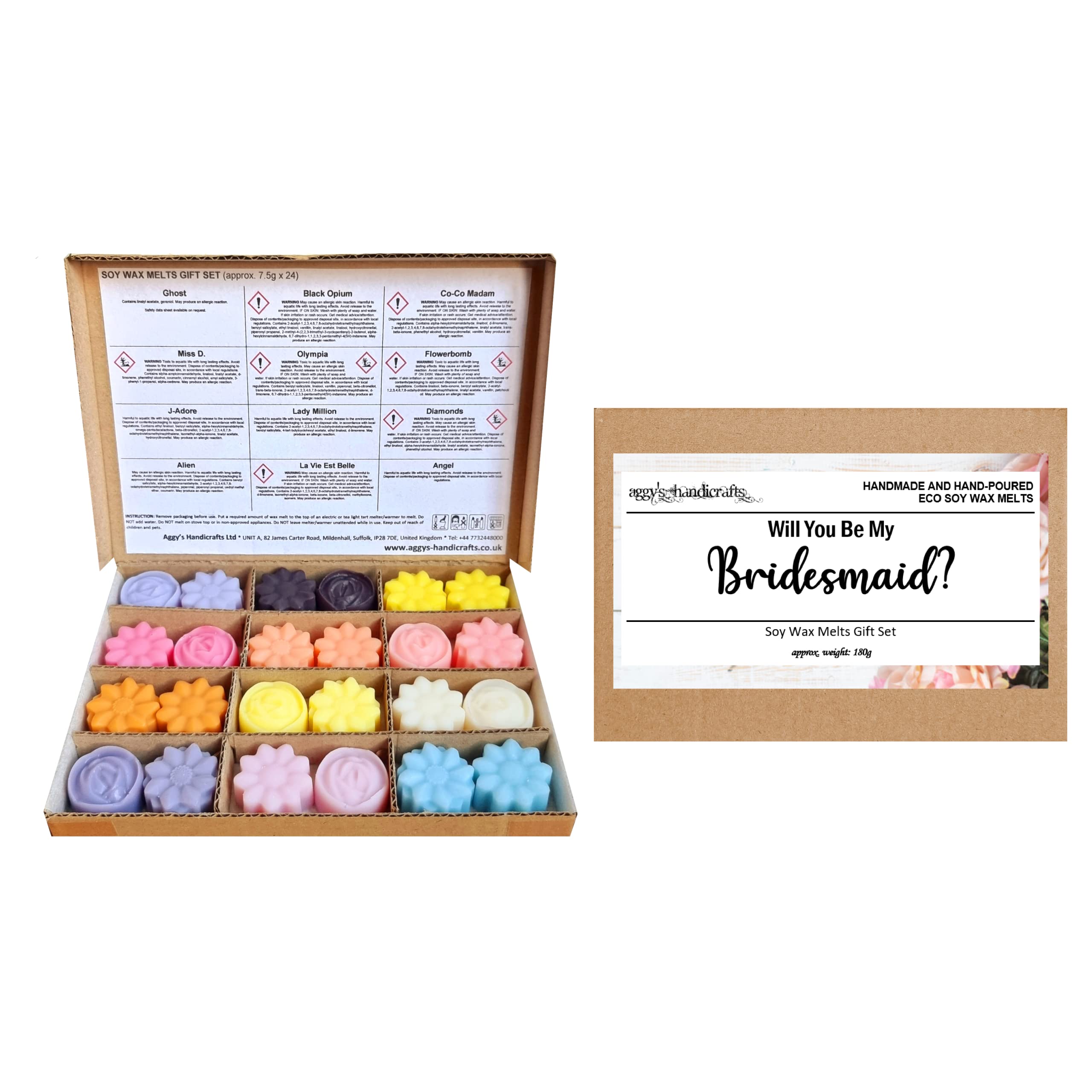 Will You Be My Bridesmaid Sample Soy Wax Melts Gift Box (Approx. 180g) / Alien, Angel, Black Opium, Co-Co Madam, La Vie Est Belle, Olympia and More โ image 1