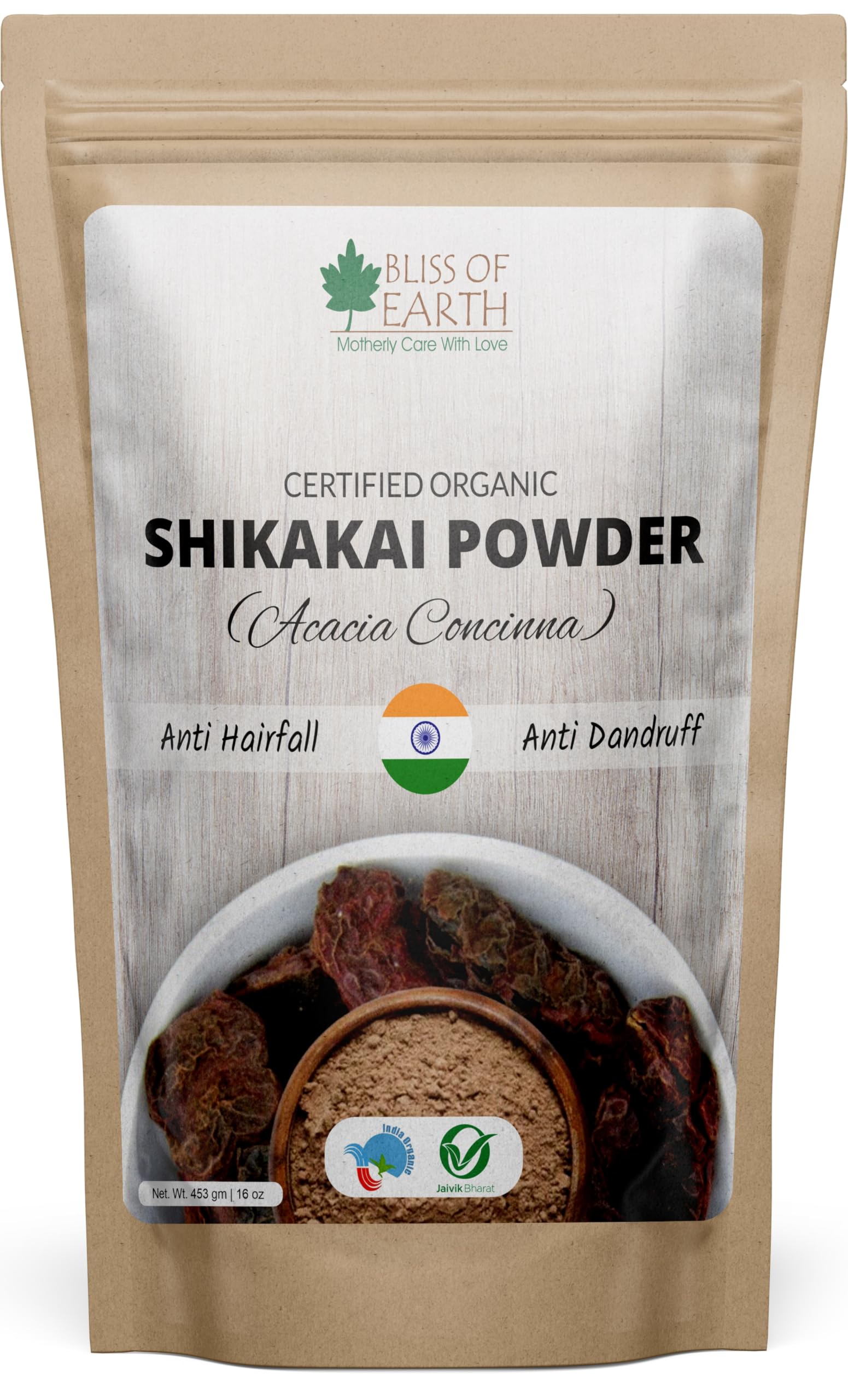 Bliss of Earth Shikakai Powder 453GM Organic For Hair Growth-image-16