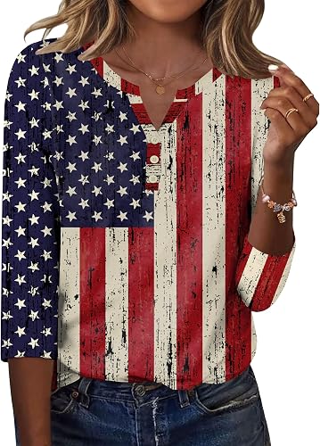 Zeagoo 3/4 Length Sleeve Womens Tops Casual Dressy Summer Blouses Buisness Work Spring Tee Shirts - 60% off