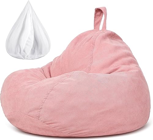 Meonum Funda para puf para niños, funda para silla puff de almacenamiento (sin relleno) con forro interior para una fácil limpieza, puf para