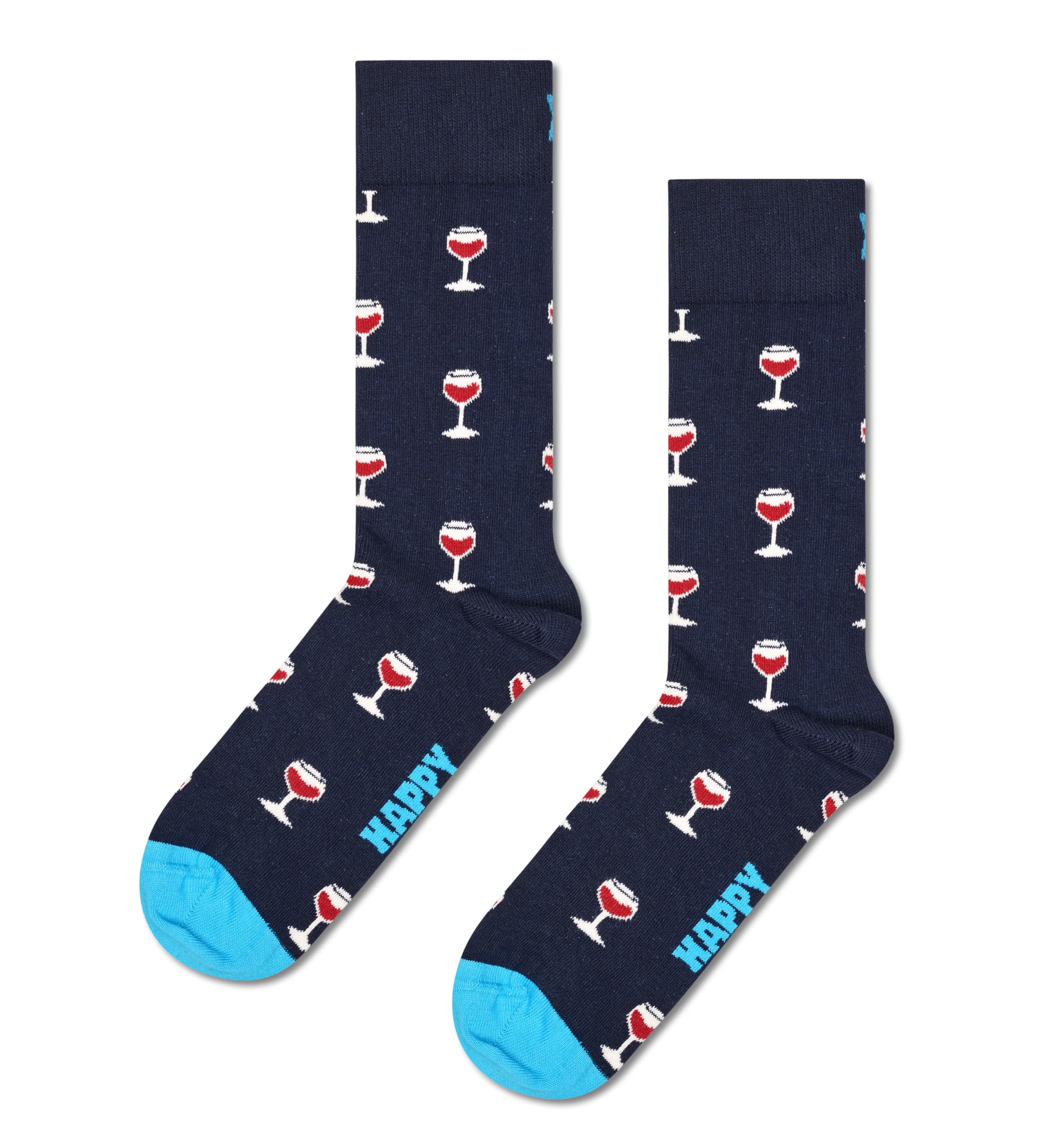 Happy Socks Zestaw 2 Skarpetek - Skarpetki o Tematyce Wina dla Miłośników Wina - Zabawne Pudełko Prezentowe na Boże Narodzenie i Urodziny