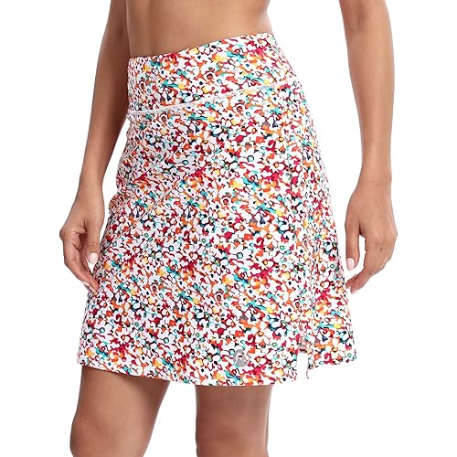 M MOTEEPI Skorts for Woman Golf Skirt Knee Length Tennis Athletic Skorts with Pockets