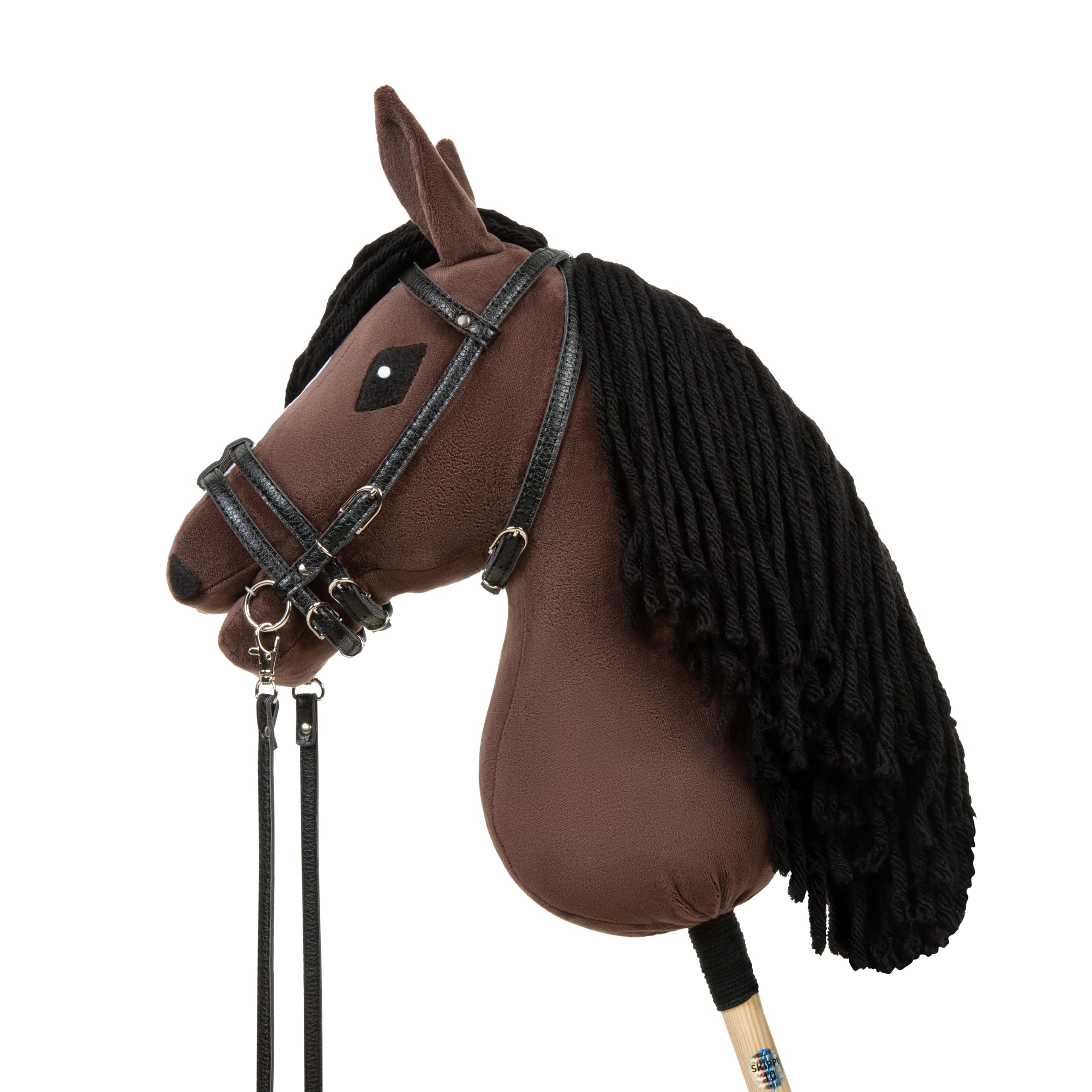 SKIPPI Ogłowie dla Hobby Horse - Czarne, Wodze, Wędzidło, Hobby Horse Akcesoria, do Konia A3