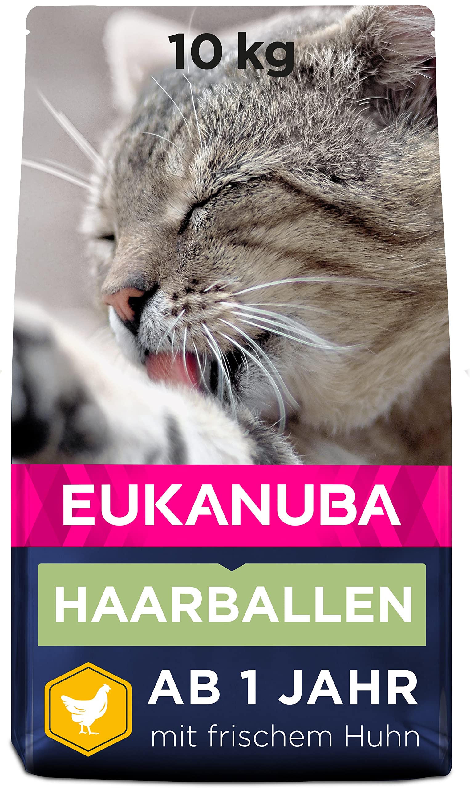 Eukanuba Anti-Haarballen Katzenfutter trocken, 10 kg | Premium Trockenfutter | zur Reduzierung von Haarballen | für Katzen