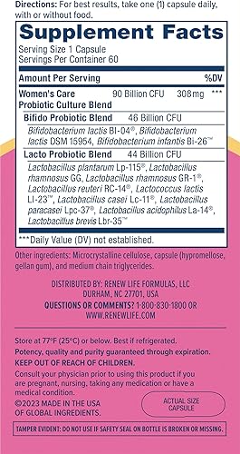 Miniatura 9 de Renew Life Ultimate Flora - Suplemento completa 90 mil millones de suplementos dietéticos para mujer y hombre 15621 Para mujer 1