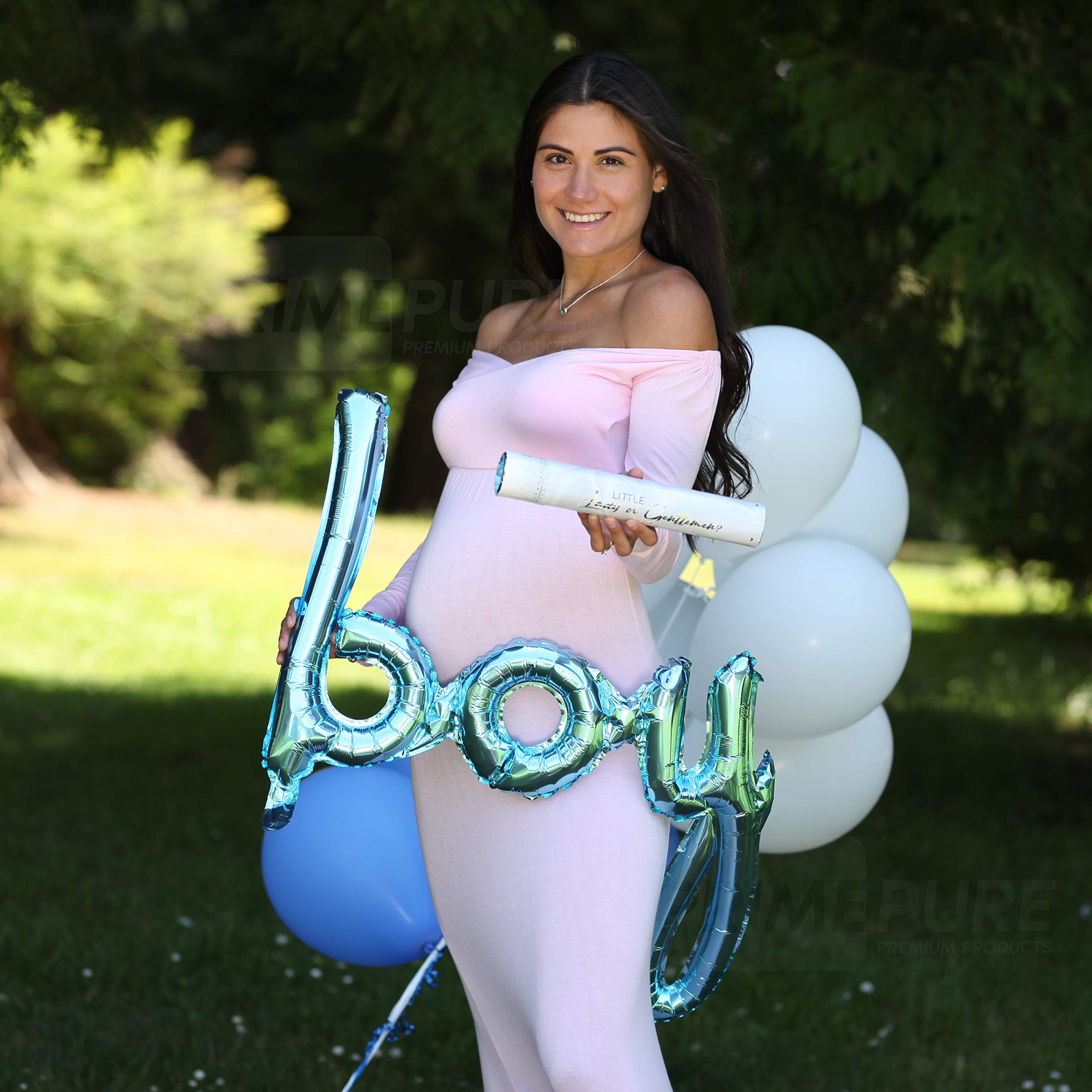 Premium Gender Reveal Confetti Cannon Set of 2 Heart Shaped