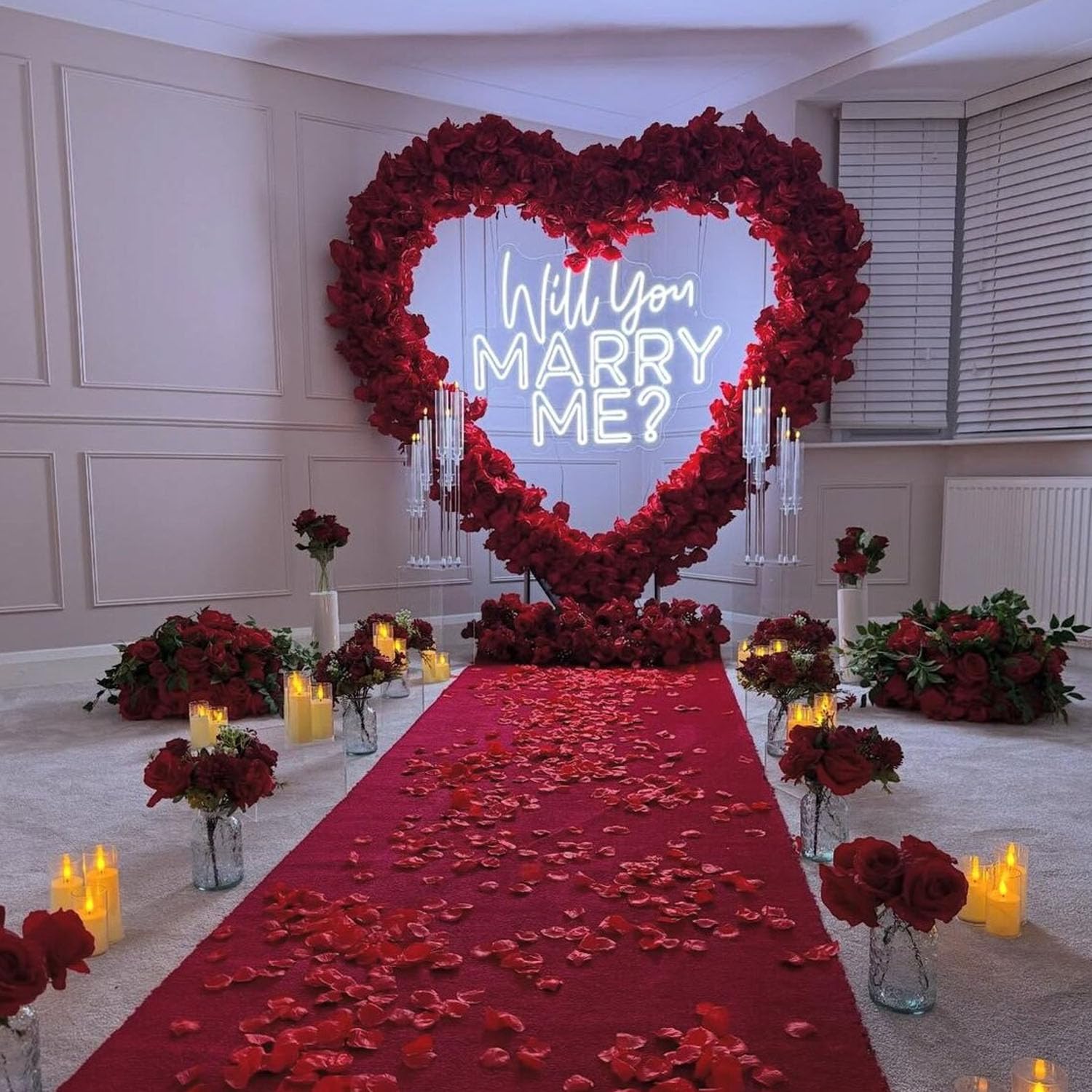 Large Will You Marry Me? Neon Sign Custom Wedding Neon Sign for Marriage Proposal Home Wall Decor Wedding Party wedding Backdrop Decorations Personalized Gift Neon Lights Event Decor. Size